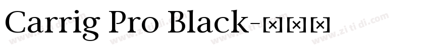 Carrig Pro Black字体转换